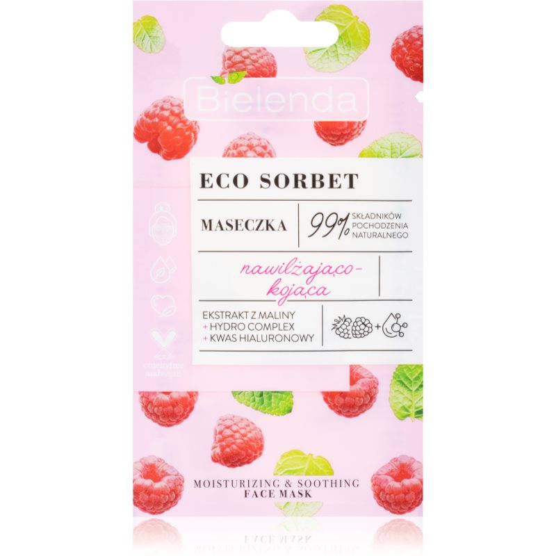 Bielenda Eco Sorbet Raspberry заспокоююча маска 1 кс