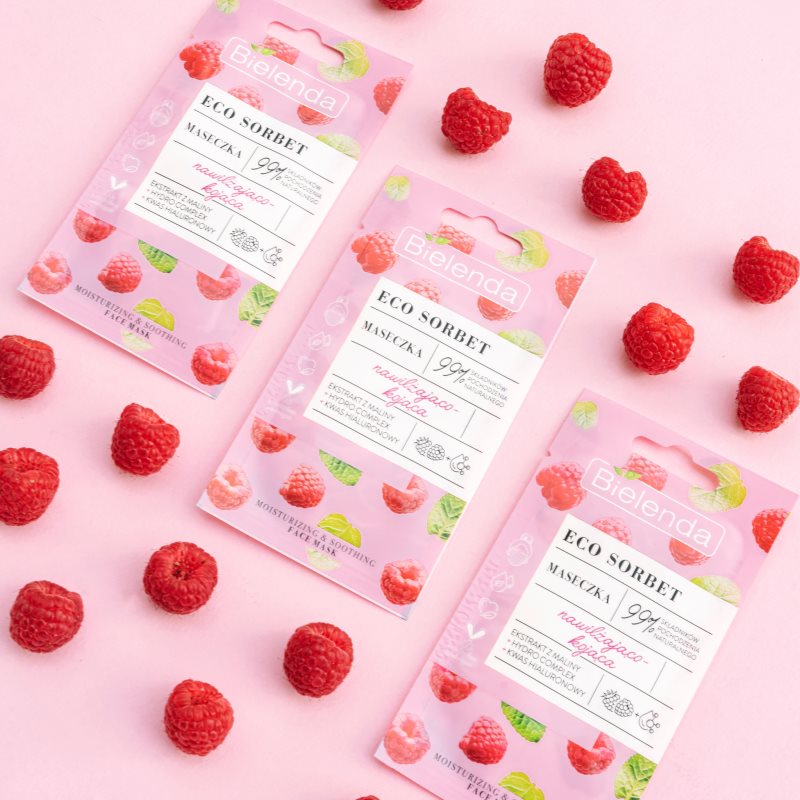 Bielenda Eco Sorbet Raspberry Soothing Mask 1 Pc