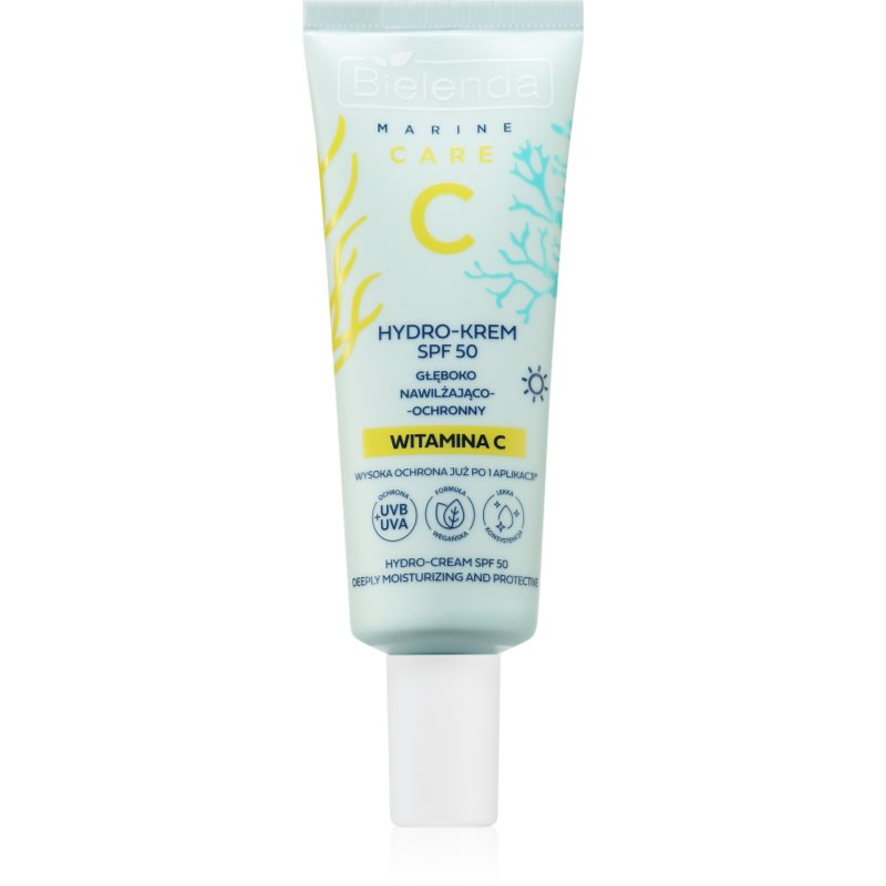 Bielenda C Marine Care Hydro-cream deeply moisturizing and protective SPF 50 moisturising and protective cream with vitamin C SPF 50 40 ml