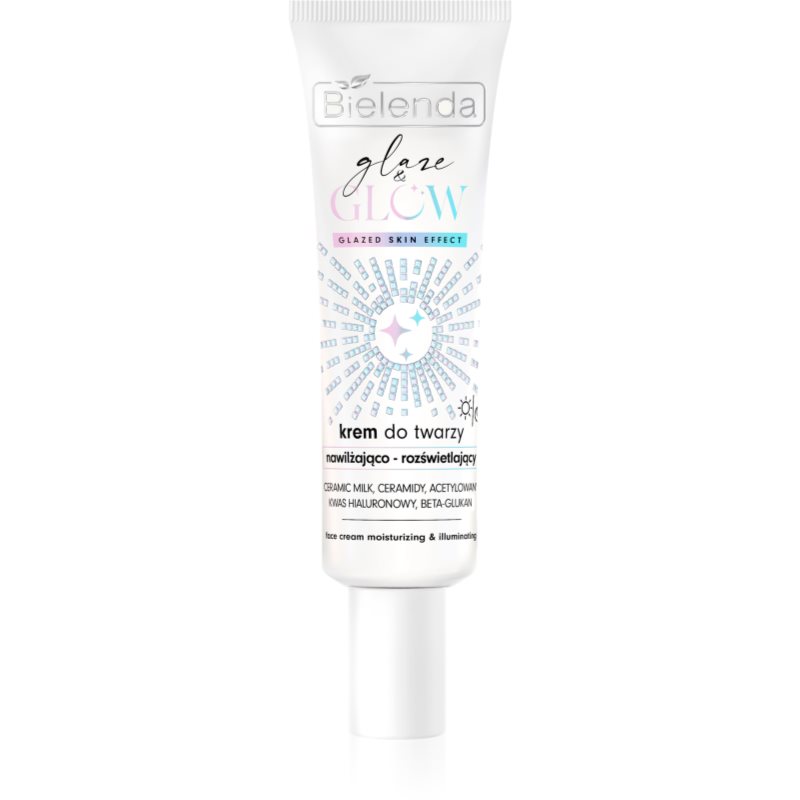 Bielenda GLAZE & GLOW hydratační a rozjasňující pleťový krém pro suchou pleť 50 ml