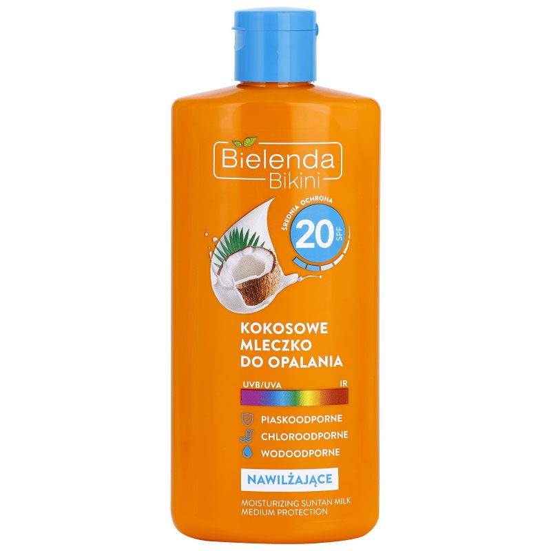 

Bielenda Bikini Coconut зволожуюче молочко для засмаги SPF 20