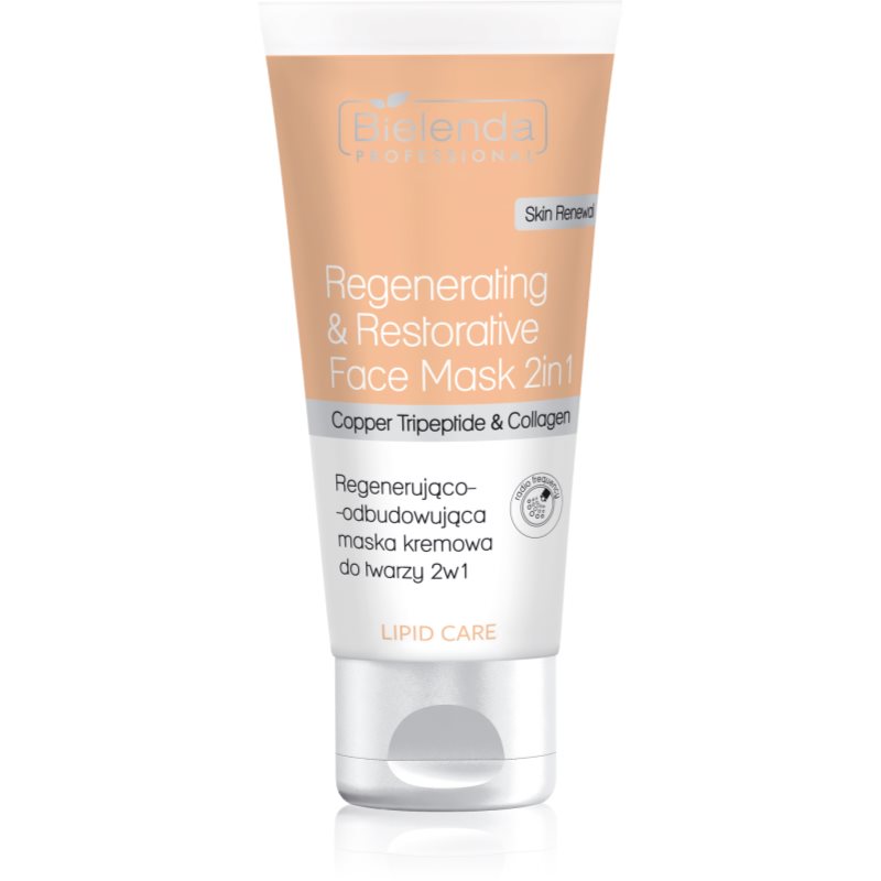 Bielenda Professional Lipid Care Regenerating & Restorative Face Mask 2in1 regenerační pleťová maska s kolagenem 150 ml