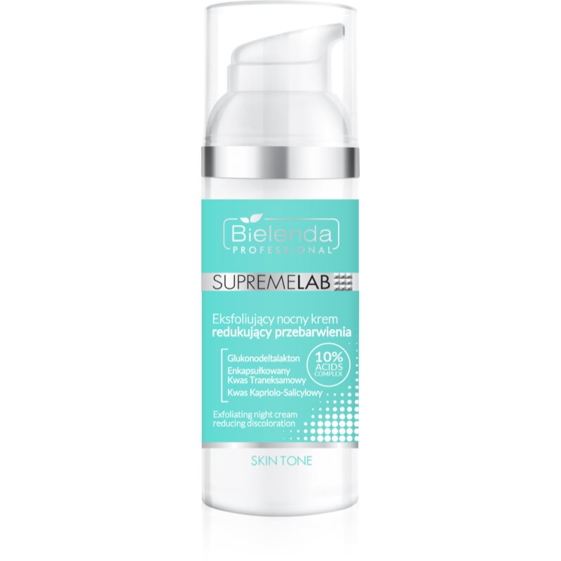 Bielenda Professional Supremelab Skin Tone exfoliační noční krém pro pleť s hyperpigmentací 50 ml