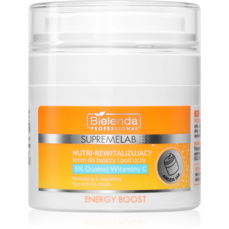 Bielenda Professional Supremelab Energy Boost crema energizante para rostro y contorno de ojos 40 ml