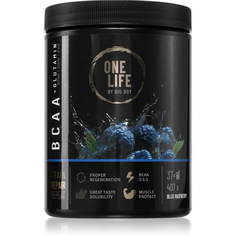 Big Boy One Life BCAA   Glutamin podpora sportovního výkonu a regenerace příchuť Green Apple 400 g