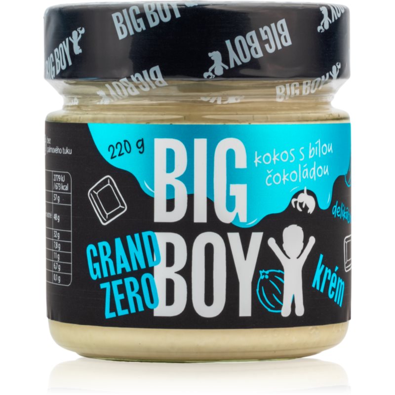 Big Boy Grand Zero Kokos s bílou čokoládou kokosová pomazánka s čokoládou 220 g