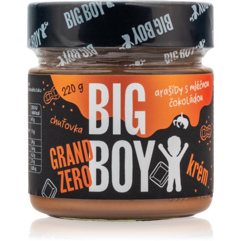Big Boy Grand Zero Arašídy s mléčnou čokoládou ořechová pomazánka s čokoládou 220 g