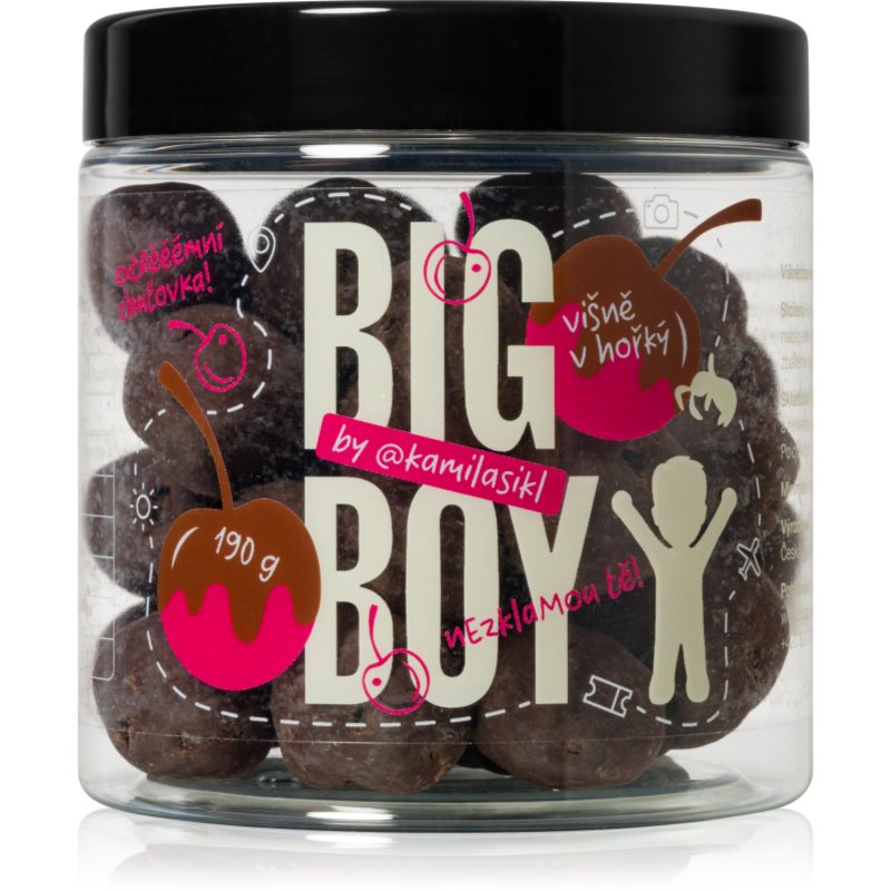 Big Boy Cherries Covered in Dark Chocolate by @kamilasikl mrazom sušené ovocie v čokoláde 190 g
