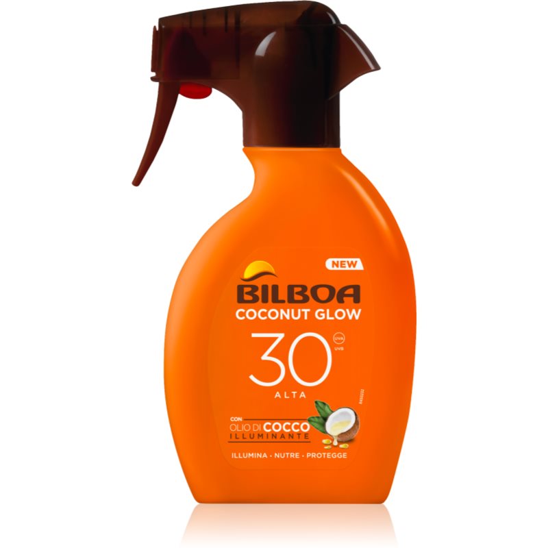 Bilboa Coconut Glow слънцезащитен спрей SPF 30 200 мл.