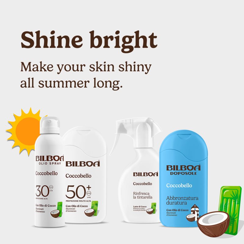 Bilboa Coccobello Trigger opalovací sprej s kokosovým olejem SPF 20 250 ml (obrázek 3)