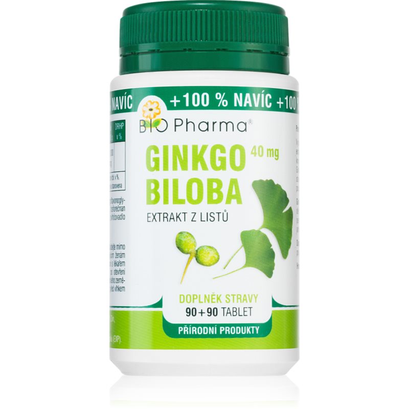 Bio Pharma Ginko biloba 40mg tablety na podporu funkcie mozgu a zlepšenie pamäti 180 tbl kúpite na Notino.sk