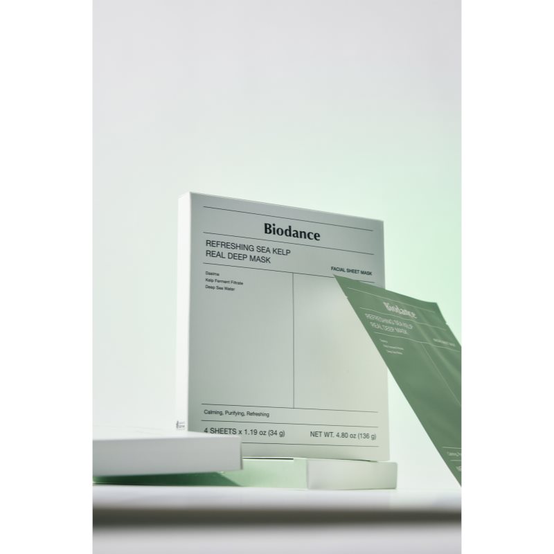 Biodance Refreshing Sea Kelp Real Deep Mask intenzivní hydrogelová maska s extrakty z mořských řas 1 ks (obrázek 5)