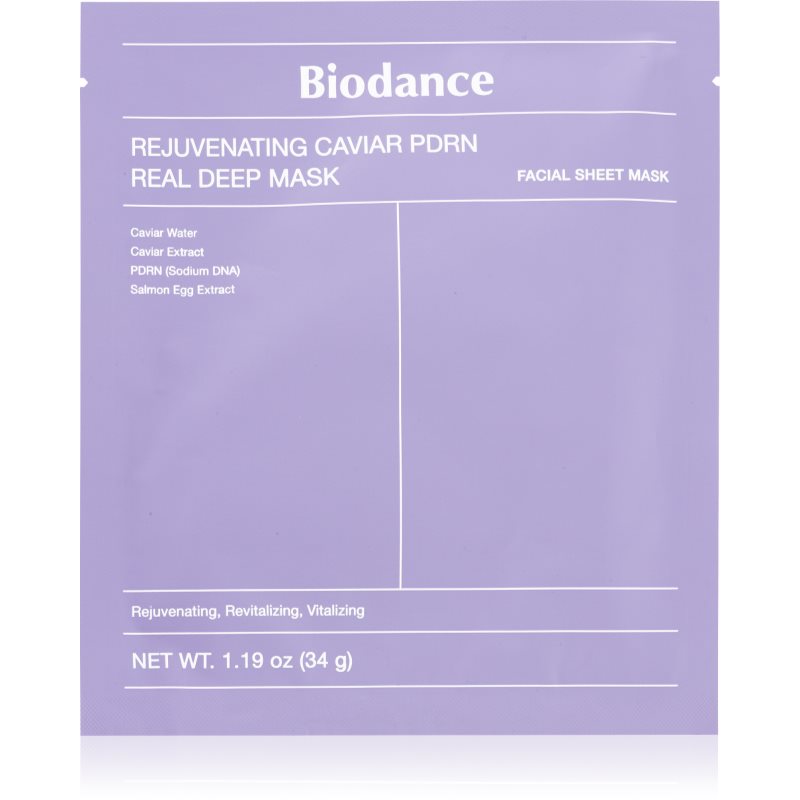 Biodance Rejuvenating Caviar PDRN Real Deep Mask ревитализираща маска възстановяващ кожната бариера 34 гр.