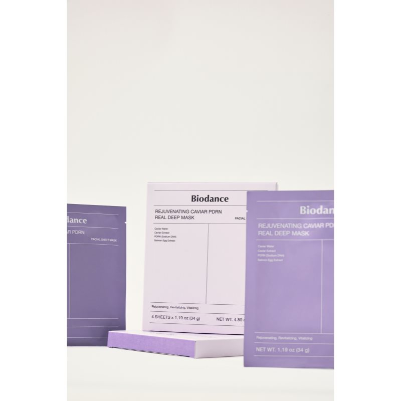 Biodance Rejuvenating Caviar PDRN Real Deep Mask revitalizačná maska pre obnovu kožnej bariéry 34 g (obrázok 5)