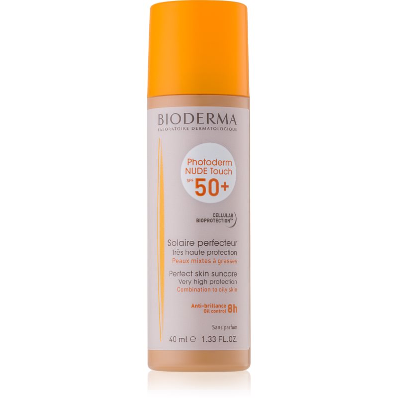 

Bioderma Photoderm Nude Touch захисний тональний флюїд для змішаної та жирної шкіри SPF 50+ відтінок Golden
