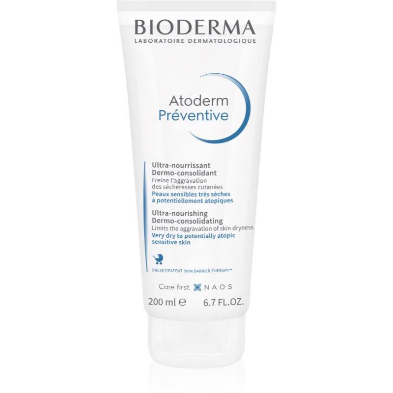 Bioderma Atoderm Préventive поживний крем для тіла проти пересушення дитячої шкіри 200 мл