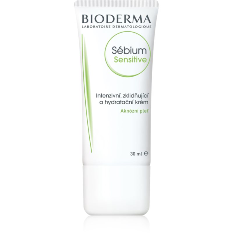 Bioderma Sébium Sensitive intenzivna vlažilna in pomirjevalna krema za izsušeno in razdraženo kožo zaradi zdravljenja aken 30 ml