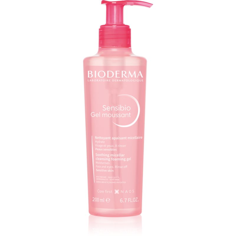 

Bioderma Sensibio Gel Moussant делікатний заспокоюючий та очищаючий гель для зняття макіяжу