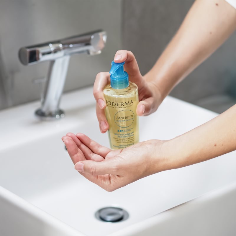 Bioderma Atoderm Shower Oil Huile De Douche Extra Nourrissante Et Apaisante Pour Peaux Sèches Et Irritées 200 Ml