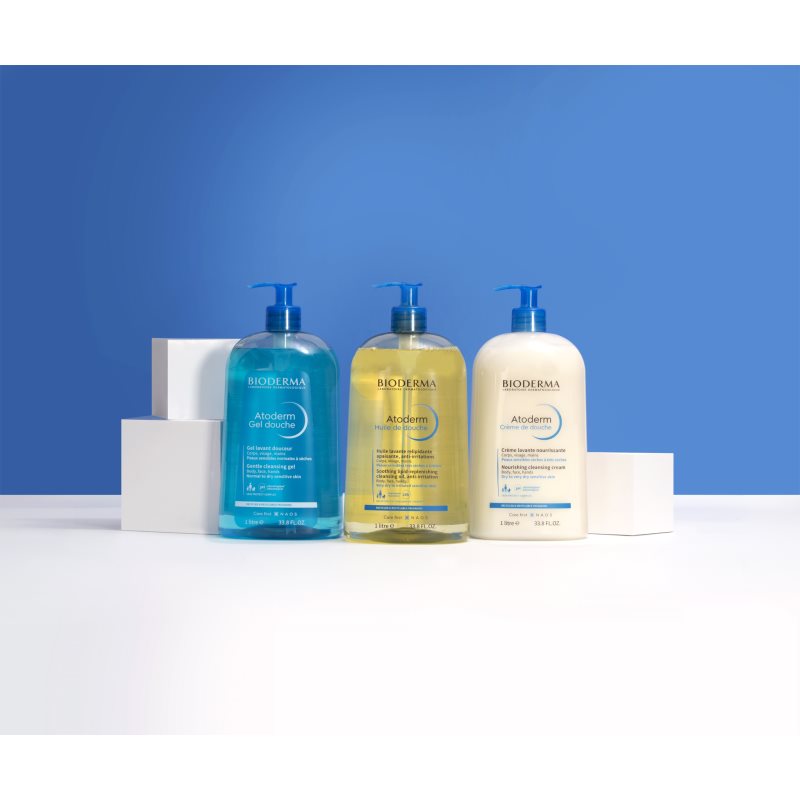 Bioderma Atoderm Shower Oil Huile De Douche Extra Nourrissante Et Apaisante Pour Peaux Sèches Et Irritées 1000 Ml