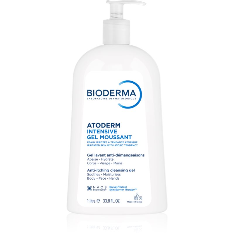 Bioderma Atoderm Intensive Gel Moussant nährendes Schaumgel für sehr trockene, empfindliche und atopische Haut 1000 ml