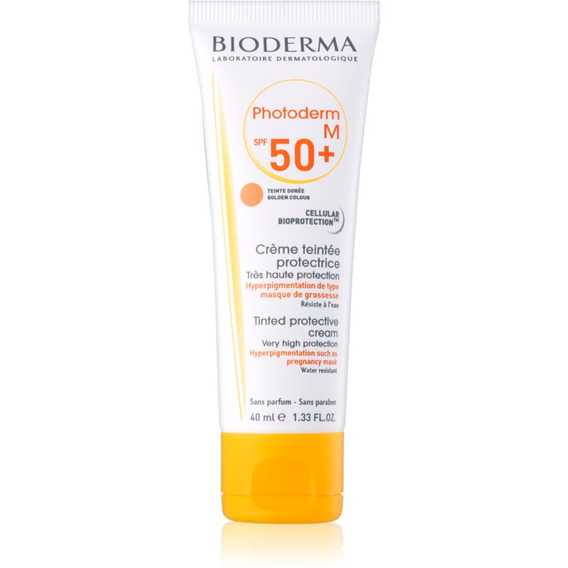 Bioderma Bioderma Photoderm M προστατευτική χρωματισμένη κρέμα προσώπου SPF 50+ απόχρωση Golden 40 ml