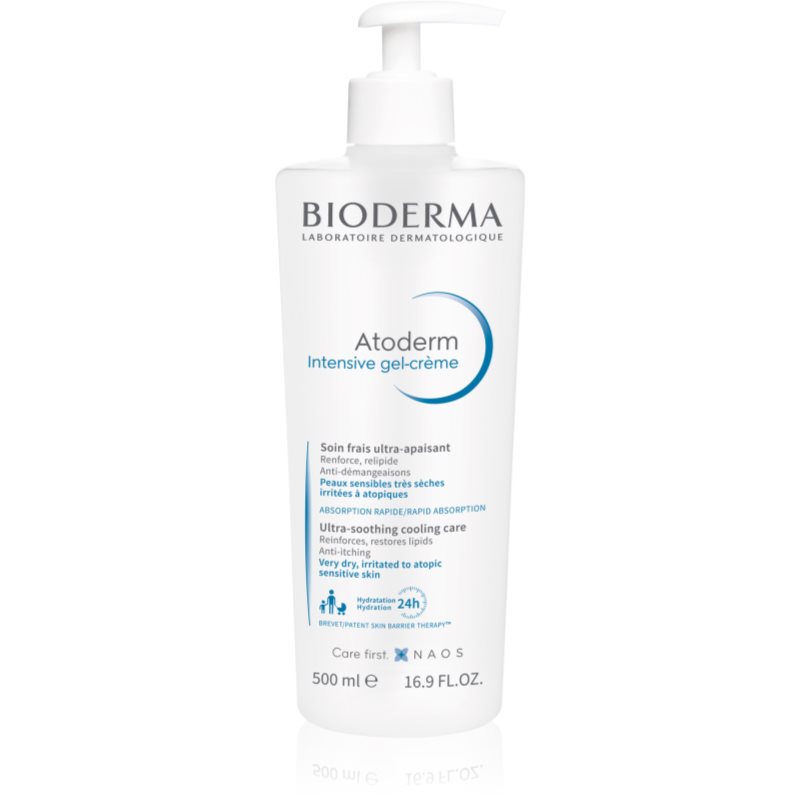 Bioderma Atoderm Intensive Gel-Cream заспокійливий догляд для дуже сухої та чутливої, атопічної шкіри 500 мл