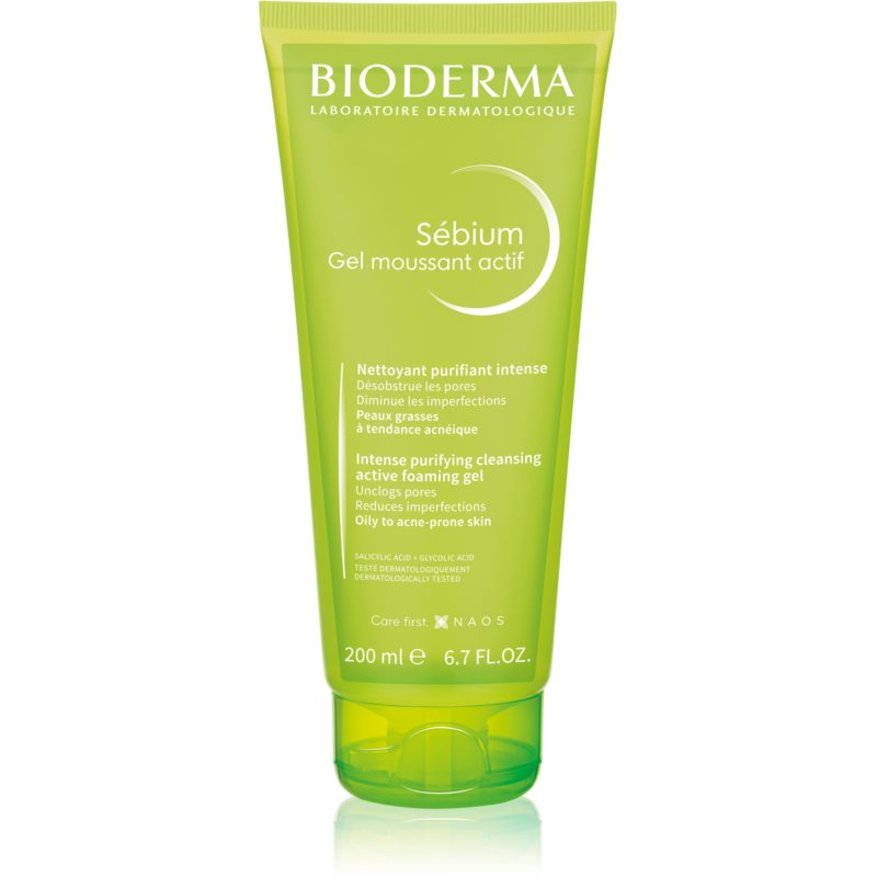 Bioderma Sébium Gel Moussant Actif Deep Cleansing Gel For Oily And Problem Skin 200 Ml
