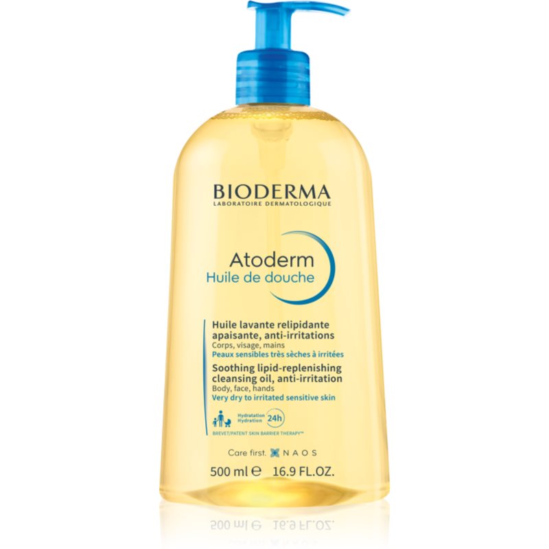 Bioderma Atoderm Shower Oil εντατικά θρεπτικό καταπραϋντικό λάδι για ντους για ξηρό και ερεθισμένο δέρμα 500 ml φωτογραφία