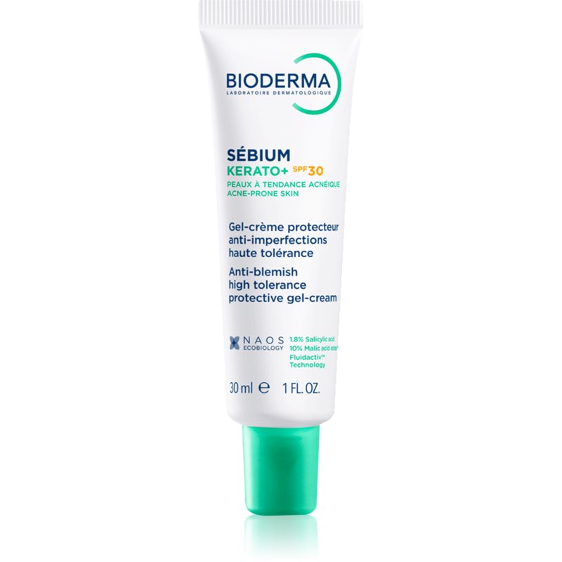 Bioderma Sébium Kerato+ SPF30 gélový krém na aknóznu pleť SPF 30 30 ml