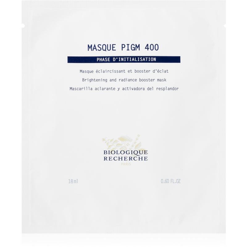 Biologique Recherche Masque PIGM 400 rozjasňující plátýnková maska proti tmavým skvrnám 10x18 ml