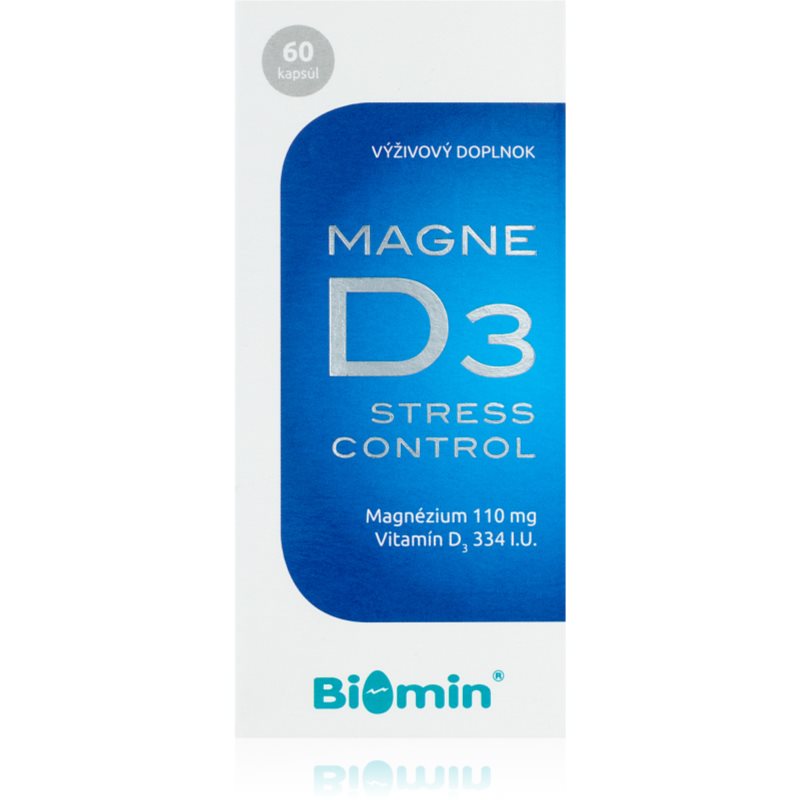 Biomin Magne D3 Stress control kapsuly na podporu imunity, zníženie miery únavy a vyčerpania 60 cps