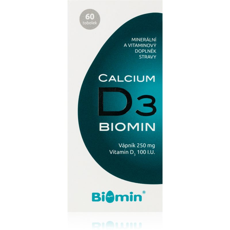 Biomin Calcium D3 tobolky pro normální funkci imunitního systému, stavu kostí a činnosti svalů 60 tbl