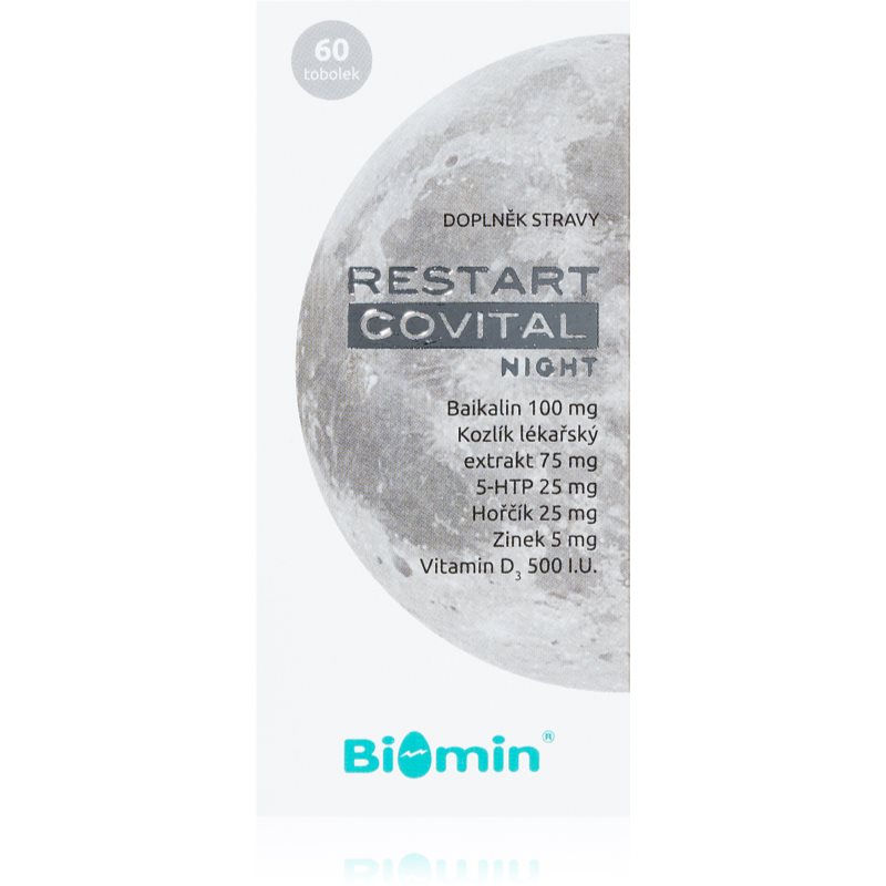 Biomin Restart Covital Night tobolky pri ťažkostiach so spánkom 60 tbl