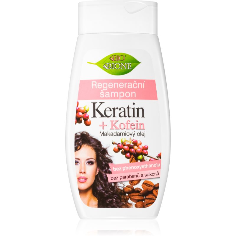 Bione Cosmetics Keratin + Kofein sampon pentru regenerare 260 ml