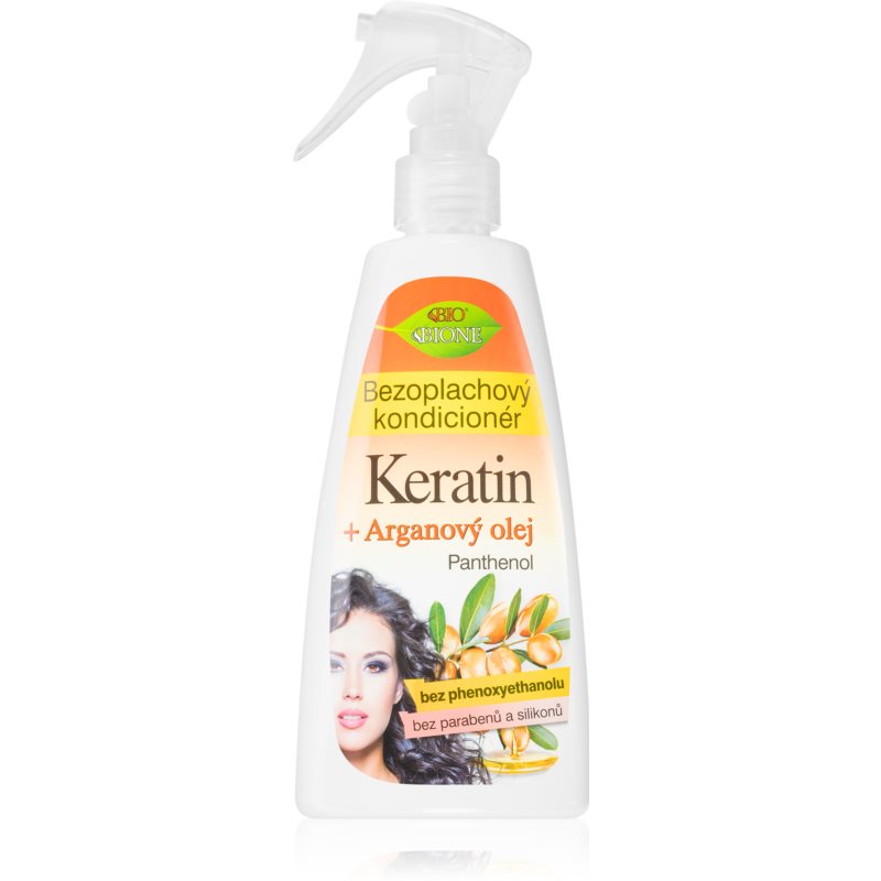 Bione Cosmetics Keratin + Argan öblítést nem igénylő spray kondicionáló 260 ml