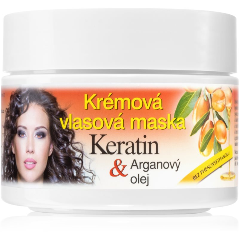 Bione Cosmetics Keratin + Argan Regenerating Mask For Hair 260 Ml