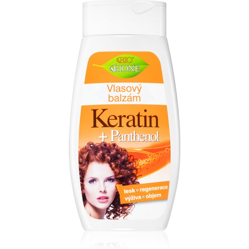 Bione Cosmetics Keratin + Panthenol відновлюючий бальзам для волосся 260 мл