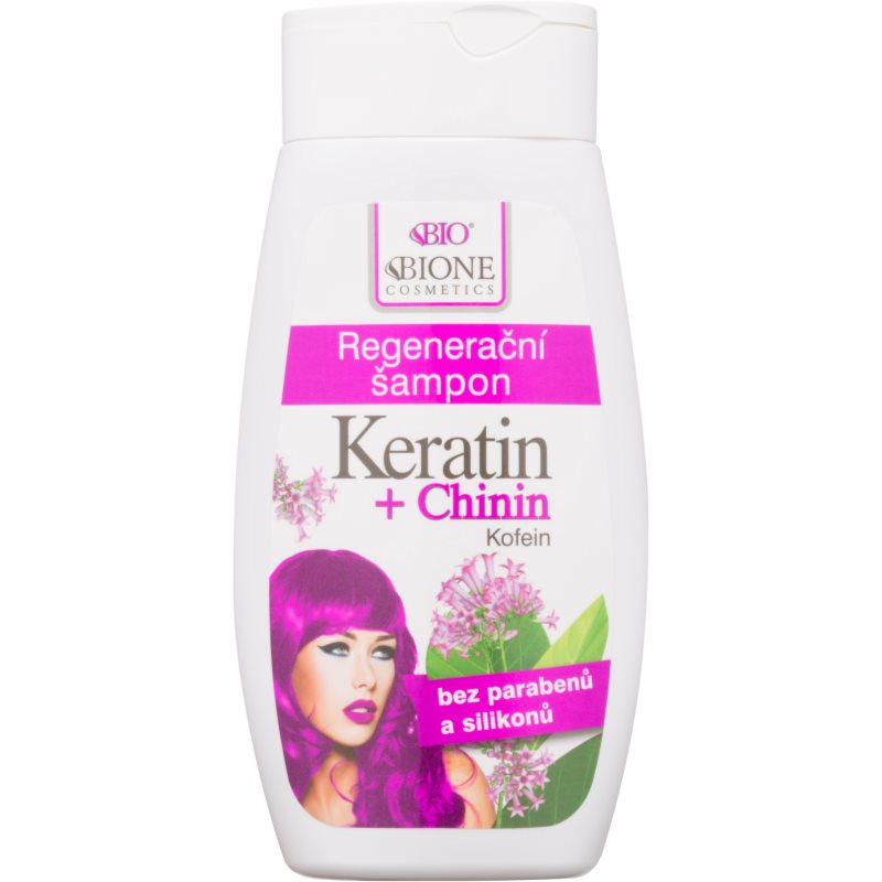 Bione Cosmetics Keratin + Chinin regeneracijski šampon 260 ml