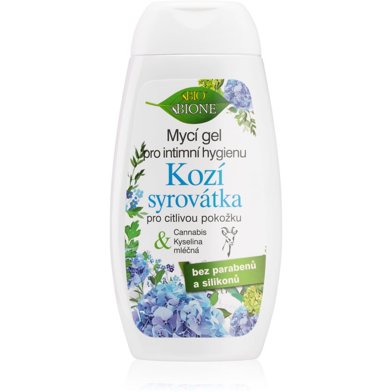 Bione Cosmetics Kozí Syrovátka dámsky sprchový gél pre intímnu hygienu pre citlivú pokožku 260 ml