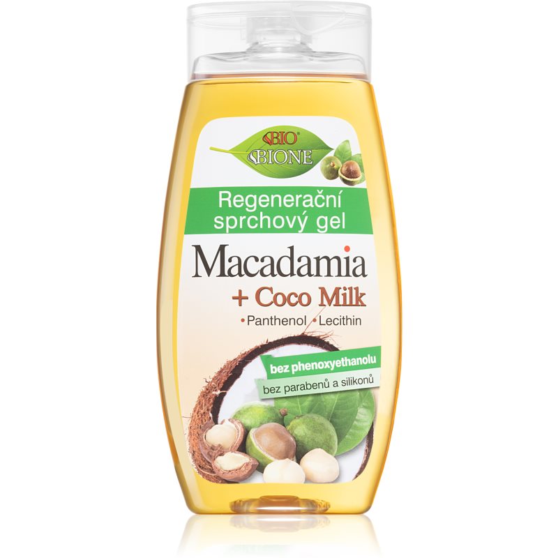 Bione Cosmetics Macadamia + Coco Milk відновлюючий гель для душу 260 мл