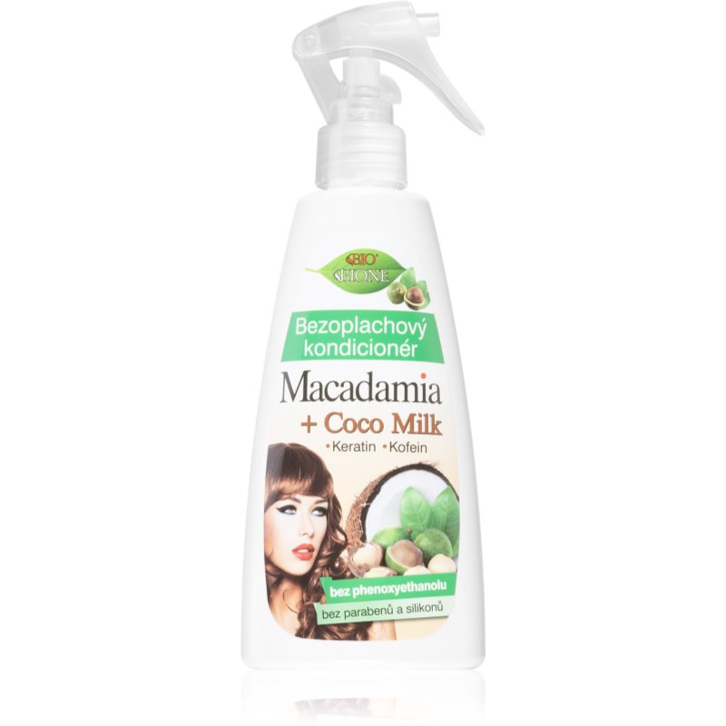 Bione Cosmetics Macadamia + Coco Milk незмивний кондиціонер у формі спрею 260 мл