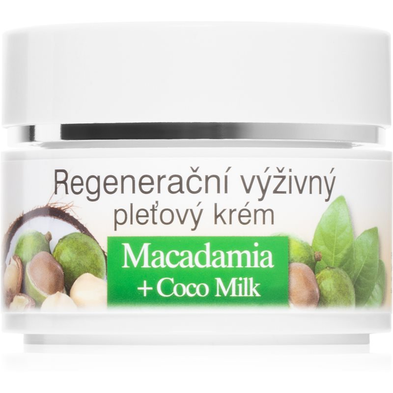 Bione Cosmetics Macadamia + Coco Milk regenerating face cream with nourishing and moisturising effec