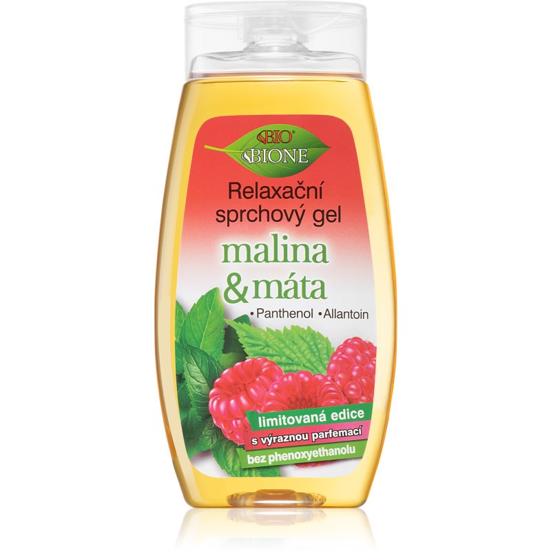 Bione Cosmetics Malina & Máta relaxačný sprchový gél pre ženy 260 ml