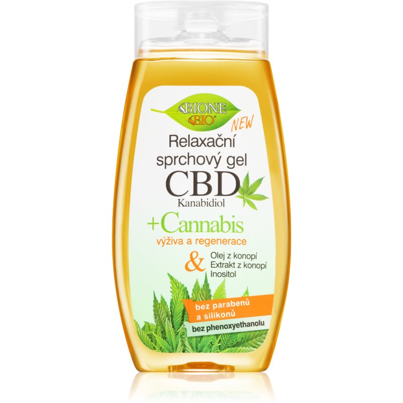 Bione Cosmetics Cannabis CBD гель для душу з релакс-ефектом з канабідіолом 260 мл