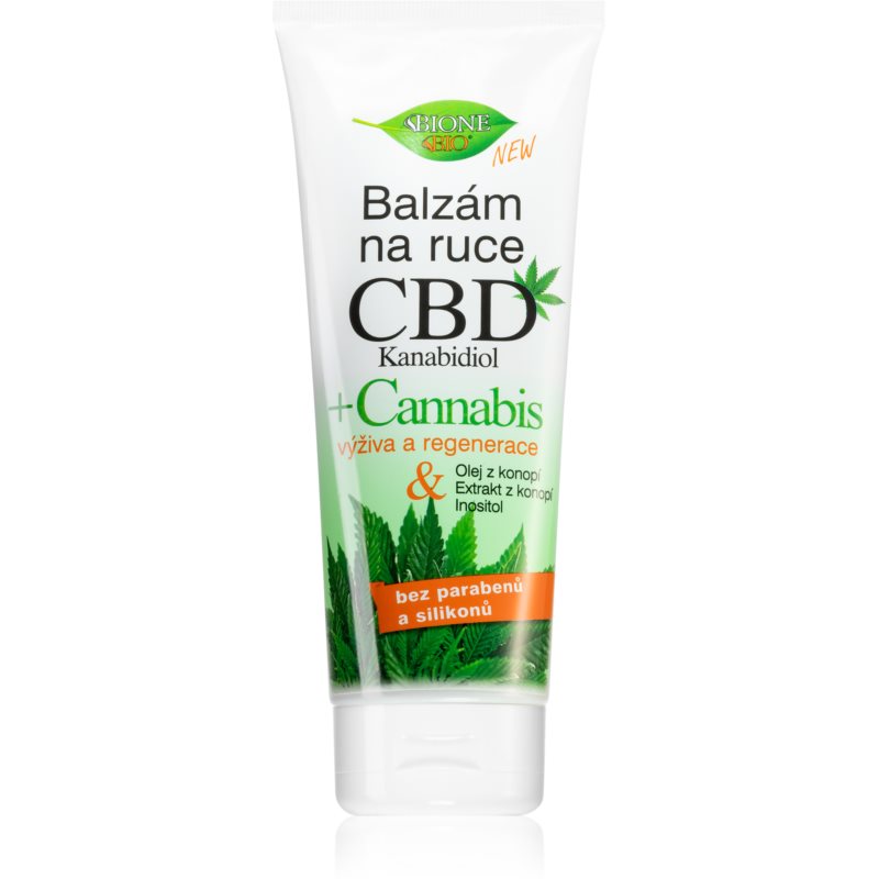 Bione Cosmetics Cannabis CBD відновлюючий бальзам для рук з канабідіолом 205 мл