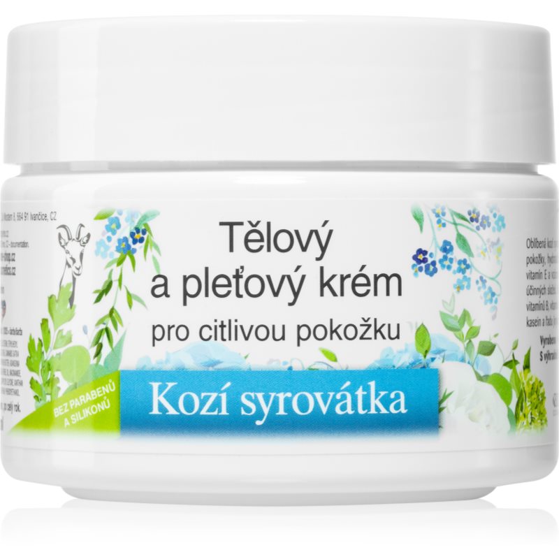 Bione Cosmetics Kozí Syrovátka поживний крем для обличчя та тіла для чутливої шкіри 260 мл
