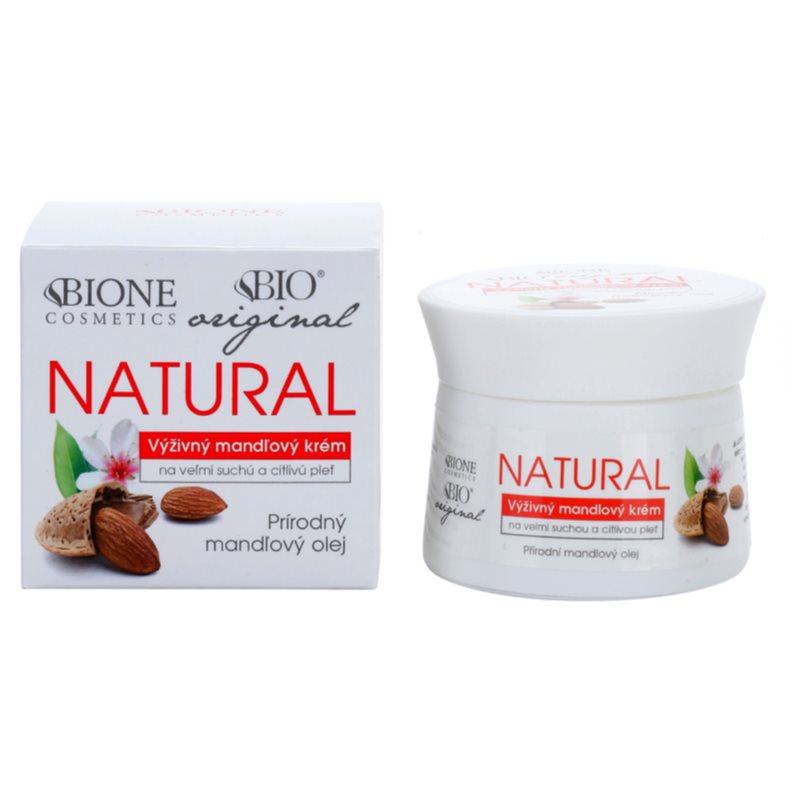 Bione Cosmetics Almonds екстра поживний крем для дуже сухої та чутливої шкіри 51 мл