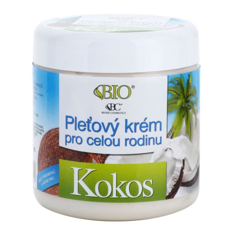 Bione Cosmetics Coconut krema za obraz za vso družino s kokosom 260 ml