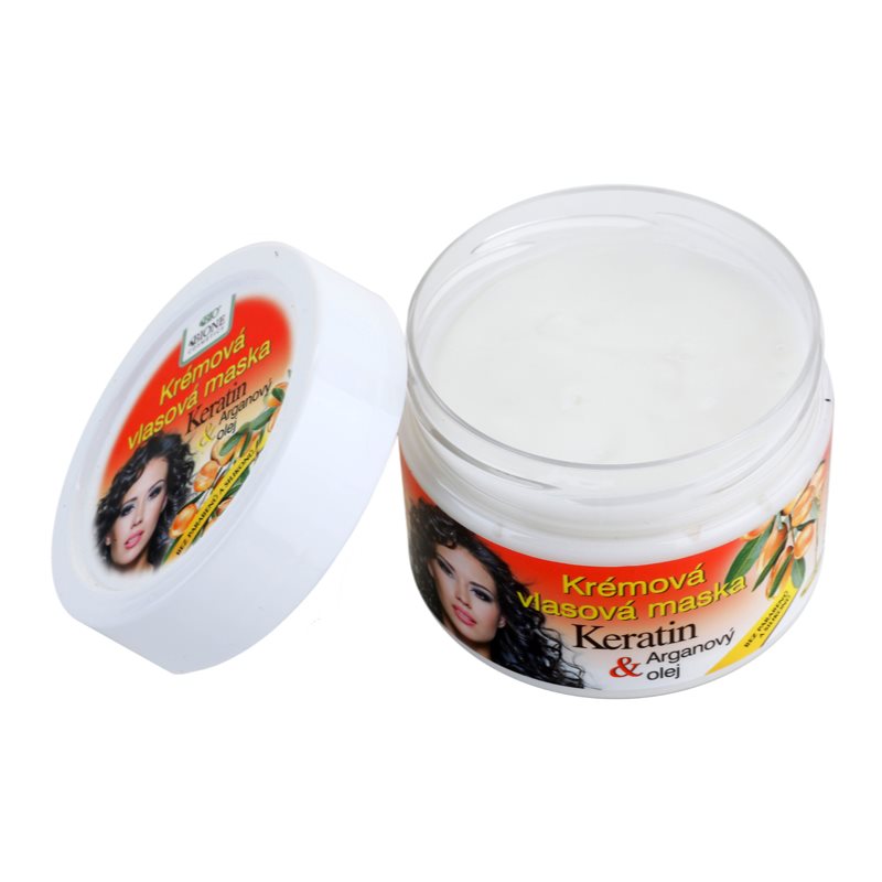 Bione Cosmetics Keratin + Argan маска для регенерації для волосся 260 мл